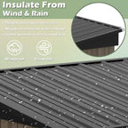 Devoko Outdoor Storage Shed Lockable Metal Garden Shed Steel Anti-Corrosion Storage House