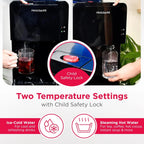 Frigidaire EFWC498 - Top Loading Cooler Dispenser -Hot & Cold Water - Child Safety Lock - Innovative Slim & Sleek Design, Holds 3 or 5 Gallon Bottles - Black