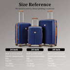 5-piece PP hardshell lightweight travel carry-on luggage set with dual spinner wheels