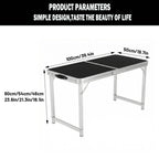 Beloadence Camping Table, Small Folding Table, Height Adjustable, for Camp, Cooking, BBQ, RV, Picnic