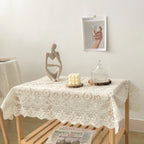 Spitzen-Vintage-Tischdecke, inspiriertes, elegantes Dekor f��r Esszimmer und Heim-Styling