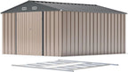 Patiowell 5x3 FT Outdoor Storage Shed Tool Shed with Sloping Roof and Lockable Door Metal Shed
