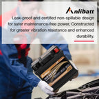 Anlibatt Car AGM Battery Group Size 48 H6 Start Stop Battery 12V 70Ah 760CCA Maintenance Free Rechargeable