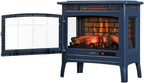 Freestanding Electric Fireplace Stove Heater with 3D Flame Effect for 1,000 Sq. Ft