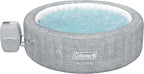 SaluSpa Sicily AirJet 7 Person Inflatable Hot Tub Round Portable Outdoor Spa with 180 Soothing AirJets and Insulated Cover, Gray