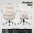 Large high back office chair high back leather gaming chair with footrest