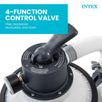 Intex10 inch Krystal Clear Sand Filter Pool Pump, 1500 Gph Motor 1200 GPH System Flow Rate with GFCI, 110-120 V
