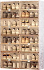 ANTBOX Portable Shoe Rack Organizer for Closet Entryway, Stackable Sneaker Storage