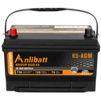 Anlibatt BCI Group 48 Battery, AGM 12 Volt Rechargeable Automotive Batteries for Car, H6 760CCA 70Ah 120RC, Maintenance Free