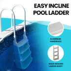 Main Access 200200 Easy Incline Above Ground In Pool Swimming Ladder, White