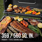 Expert Grill Charcoal Grill, 24 Inch Heavy Duty Charcoal Grill with Wheels, Black
