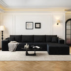 107.5 Cloud Modular Sectional Sofa Couch with L-Shape Chaise,Modern Minimalist Upholstered Couches