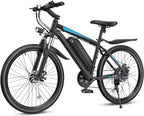 Electric Bike for Adults, 26 Ebike with 1000W Peak Motor, 21.7MPH 50Miles Electric Mountain Bike