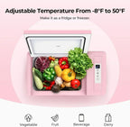 BougeRV 12 Volt Refrigerator 12V Car Fridge 23 Quart Portable Freezer Compressor Cooler