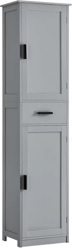 usikey 67'' Tall Bathroom Cabinet, Storage Cabinet with 4 Shelves & 2 Doors