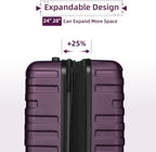 Luggage 6-piece hardshell expandable suitcase lightweight travel carry-on luggage set