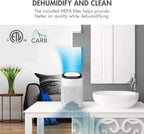 Sorbi 1000ml Air Dehumidifier Purifying Function True HEPA Filter Touch Control Air Speed