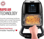 Chefman Compact 6.3-Quart Digital Air Fryer with Rotisserie Dehydrator and Convection Oven