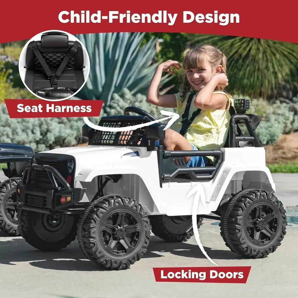 Best Choice Products 12V Kids Ride-On Truck Car with Spring Suspension and LED Lights