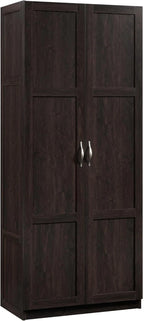 Sauder Storage Cabinet/ Pantry cabinets, 29.61  x D: 16.02  x H: 71.50, Cinnamon Cherry finish
