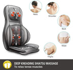 COMFIER Massager Chair with Heat Shiatsu Neck Back Massager Portable with Compress