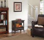 Freestanding Electric Fireplace Stove Heater with 3D Flame Effect for 1,000 Sq. Ft