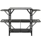 VEVOR Camping Kitchen Table, Quick set-up Folding Camping Table with A Carrying Bag, 3 Adjustable Heights, MDF Camping Table, Ideal for Outdoor Picnics, BBQs, Camping, RV Traveling