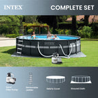 INTEX 26339EP Ultra XTR 24' x 52 Round Frame Above Ground Swimming Pool Set with Pump