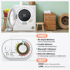 Compact Laundry Dryer 3.5 cu ft Front Load Stainless Steel Clothes Dryers With Exhaust Pipe