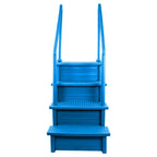 Aqua Select White Outside Flip-up Safety Ladder for Above Ground Pools 48-54H