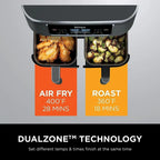 Ninja Foodi 6-in-1 FlexBasket Air Fryer with 7 QT MegaZone Basket Divider for Large Proteins