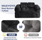 Folding Sofa Bed L-Shaped Convertible Sofa Bed with Armrests and Pillows
