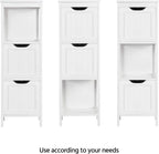 Bathroom Floor Cabinet, Wooden Storage Cabinet with 2 Drawers, Multifunctional Side Organizer Rack Stand Table