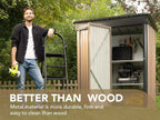Devoko Outdoor Storage Shed Lockable Metal Garden Shed Steel Anti-Corrosion Storage House