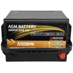 Autocessking Platinum AGM Battery, Group 47 Rechargeable Automotive Batteries for Car, 12V H5 680CCA 60Ah 100RC