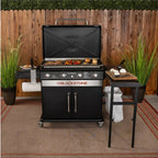 Blackstone 36 Culinary Cabinet Griddle with Side Table 4-Burner Liquid Propane Flat Top Grill
