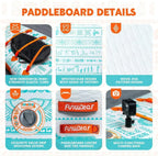 FunWater Inflatable Stand Up Paddle Board Premium SUP Paddle Accessories EVA Deck