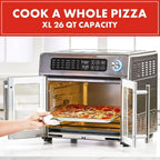 Extra Large French Door Air Fryer Toaster Oven Combo 24 Cooking Functions and Digital Controls