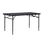 Mainstays 4' Adjustable Height Centerfold Folding Table, Black