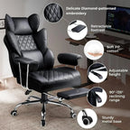 Large high back office chair high back leather gaming chair with footrest