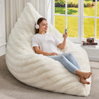 Hobestluk 3 in 1 Bean Bag Chair Giant Bean Bag Chairs Convertible Bean Bag Floor Cushion