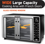 Gourmia Oven Air Fryer Combo with 17 Cooking Presets, 24L Capacity, Convection Rack, Baking Tray, Recipe Book GTF7460