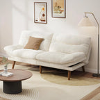 Convertible Futon Sofa Bed, 66 Inch Corduroy Futon Sofa Recliner Sofa Bed for Small Spaces, Playrooms or Offices