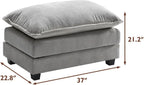ihanherry 146-inch U-shaped modern sofa modular area cloud sofa