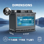 SGFYO Group Size 35 Car Battery,12V 55Ah 650CCA 88RC,AGM Maintenance Free Start Stop Automotive Replacement Battery