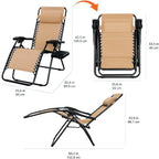 Amazon Basics Outdoor Patio Mesh Adjustable Zero Gravity Lounge Chair Recliners set of 2