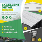Devoko Outdoor Storage Shed Lockable Metal Garden Shed Steel Anti-Corrosion Storage House