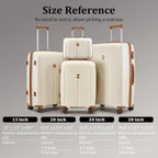 5-piece PP hardshell lightweight travel carry-on luggage set with dual spinner wheels