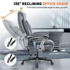 Massage Office Chair with Heating and Footrest Ergonomic Executive Reclining Office Chair