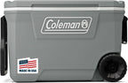 Coleman Insulated Portable Rolling Cooler with Wheels, Leak-Proof Outdoor Hard Cooler, Keeps Ice for Up to 5 Days, 100 Quart